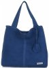 Kožené kabelka shopper bag Vittoria Gotti modrá V501